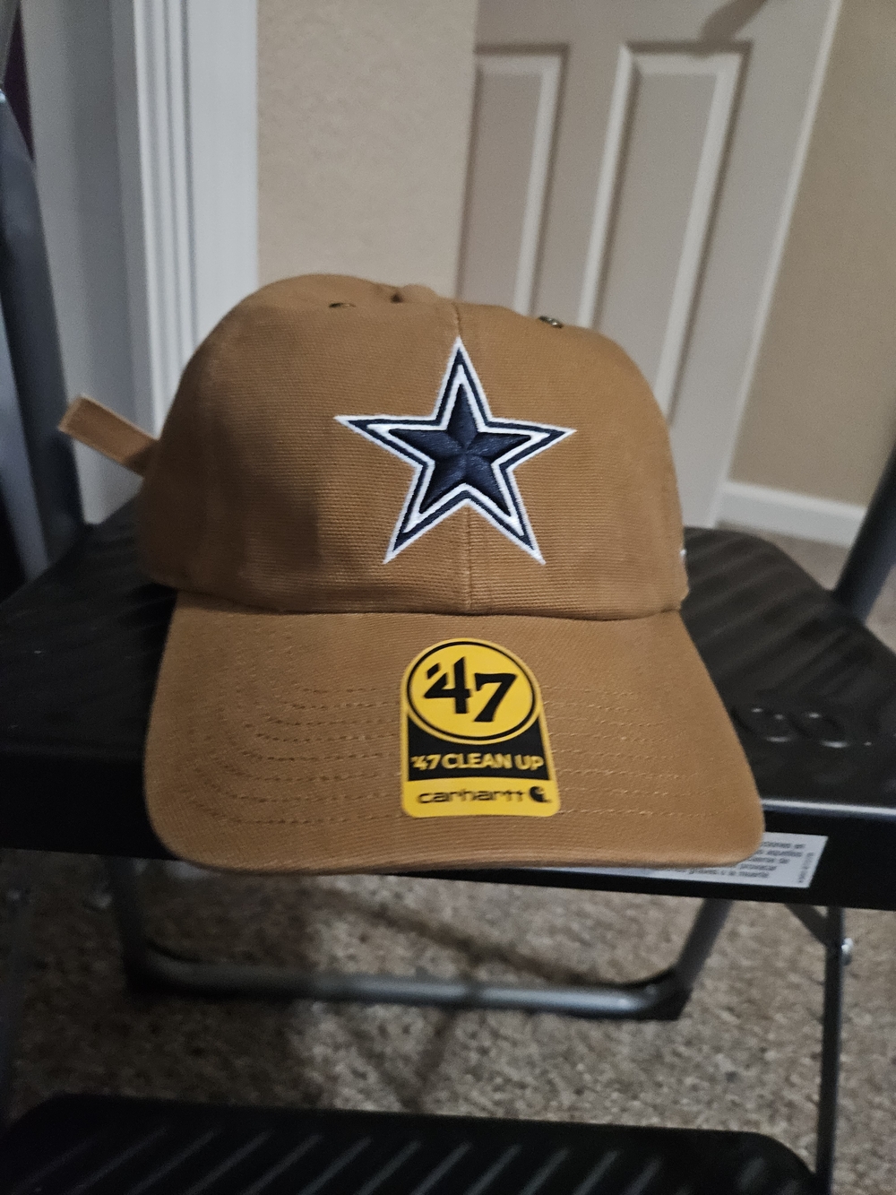 Carhartt x '47 Clean Up Brown Cap with Cowboys Patch